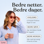Luna™ Røde Søvnbriller — Klinisk dokumentert søvnstøtte