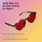 Luna™ Røde Søvnbriller — Klinisk dokumentert søvnstøtte